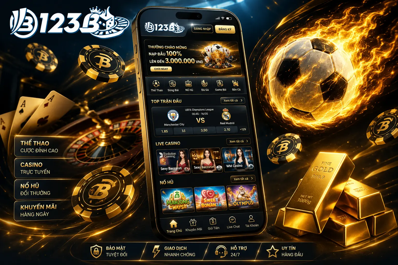 123B 🥇 Trang Chủ Đăng Ký & Tải App 123b.com Chính Thức 6 Hệ sinh thái cá cược nhà cái 123B với đa dạng sảnh thể thao, casino và xổ số.